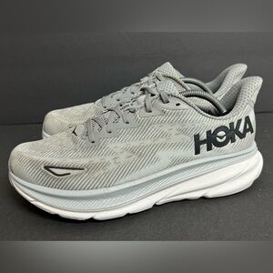Hoka One One Clifton 9 Harbor Mist/Black Running Shoes Men’s 11.5 2E WIDE
